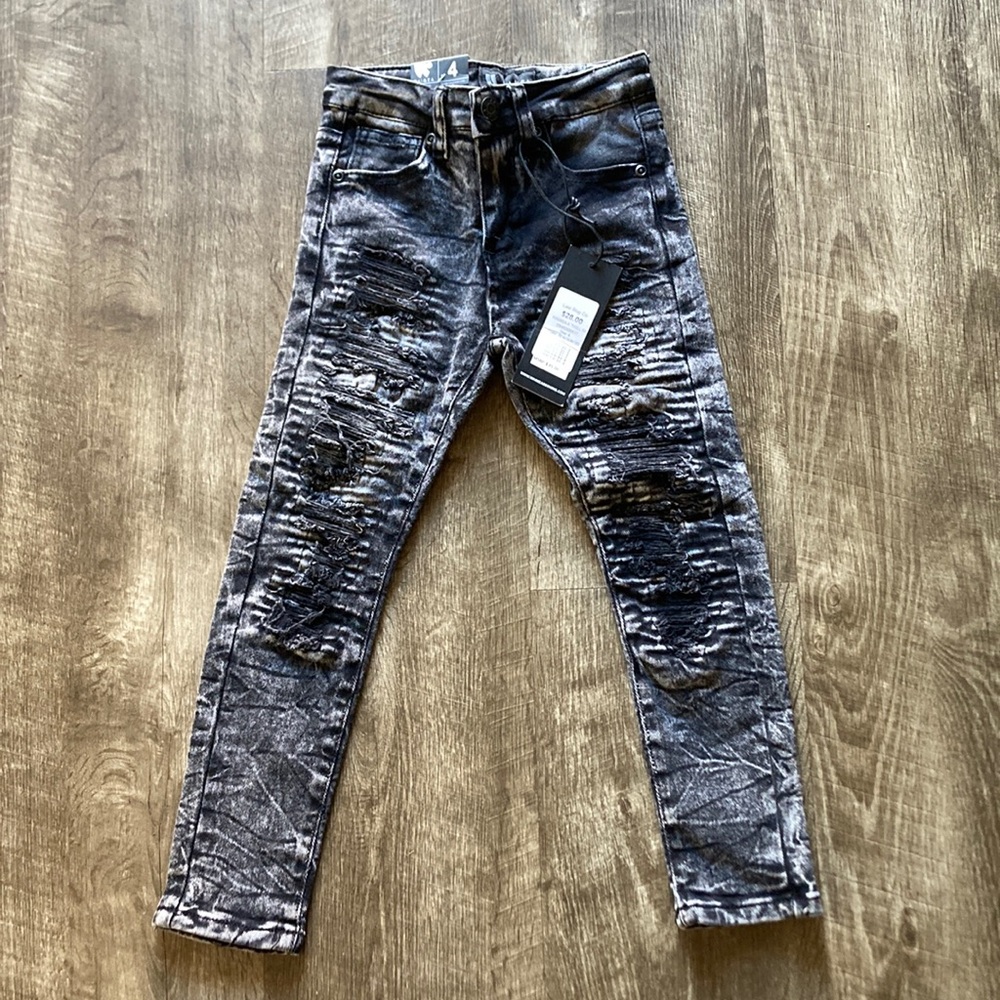 Waimea Skinny Fit size 4 Boys Jeans Ripped Stylish Slim Fit Dark Jeans